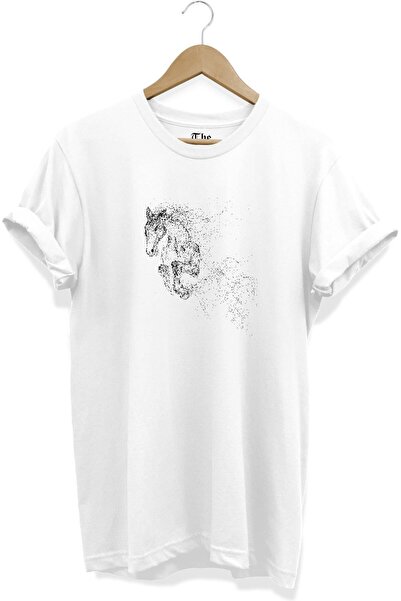 The Baski Beli unisex majica sa konjem Štampano Cool kratki rukav T-shirt