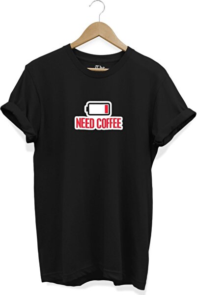 The Baski Crna unisex majica "Moram da pijem kafu" Štampano kratki rukav T-shirt