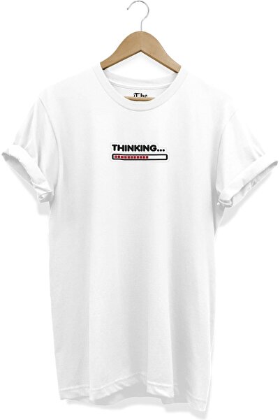 The Baski Bela unisex majica Thinking Štampano kratkih rukava T-shirt