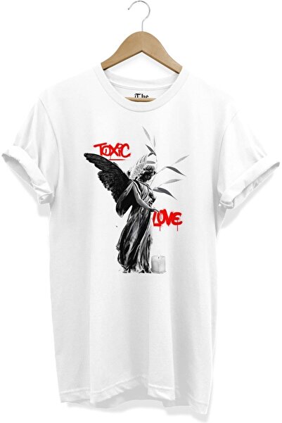 The Baski Bela unisex majica Toxic Love Štampano sa cool dizajnom, kratki ruk...