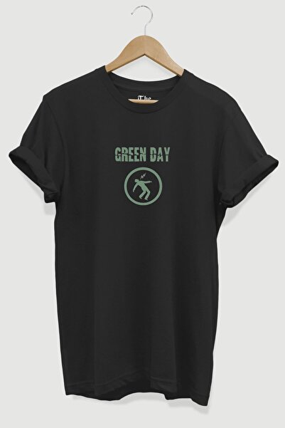 The Baski Μαύρο Unisex Green Day εμπριμέ κοντομάνικο μπλουζάκι