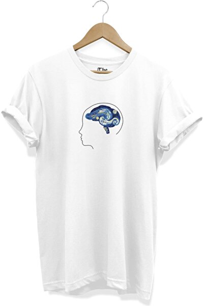 The Baski Bela unisex majica Van Gogh Brain Štampano kratkih rukava T-shirt