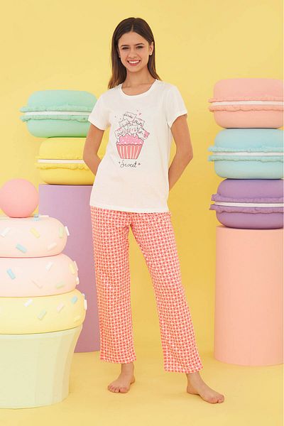 NBB Kitty Cats Ecru Pajama Set