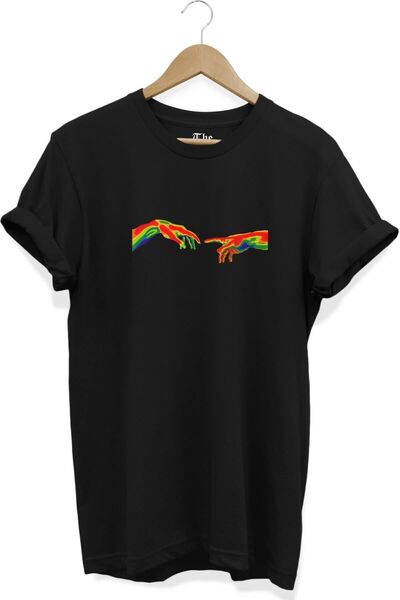 The Baski Unisex crna T-shirt - ruka Štampano , kratki rukav