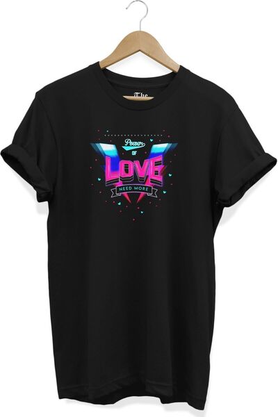The Baski Crna unisex majica - Love Štampano Cool mlada majica kratkih rukava...
