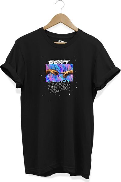 The Baski Crna unisex majica - Ne diraj Štampano Šarene mladalačke majice kra...