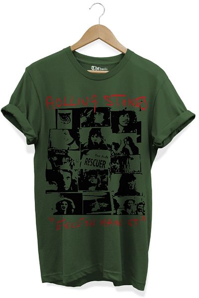 The Baski Rolling Stones Rock Pattern - Μπλουζάκι από 100% βαμβάκι Premium Khaki