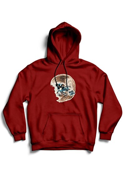 The Baski Unisex crvena biciklistička majica Štampano Kengur džep Sa kapuljač...