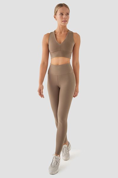 Superstacy Popi High Waist Stone Color Sports Leggings