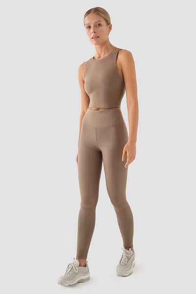 Superstacy Popi High Waist Stone Color Sports Leggings