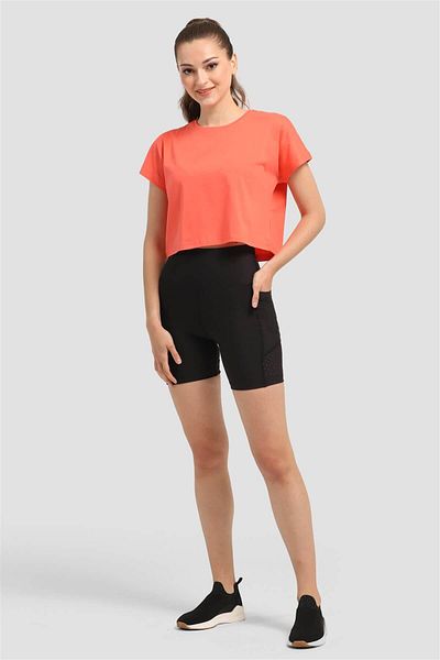 Superstacy Oversize Women's Pomegranate Flower Short T-Shirt