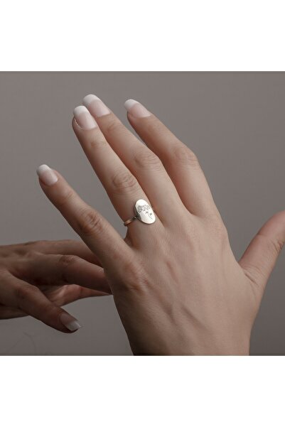 OneSilverGold Kadın 925 Ayar Gümüş Çiçek Motifli Yüzük Özel Tasarım