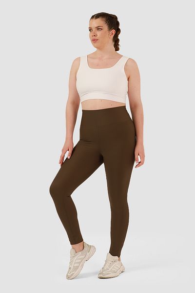Superstacy Popi Large Size Bitter Brown Sports Leggings