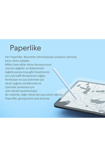 ZMOBILE iPad Pro 11" M4/M5 Uyumlu Paperlike Nano Kırılmaz Ekran Koruyucu Kağıt Hissi Paper Like