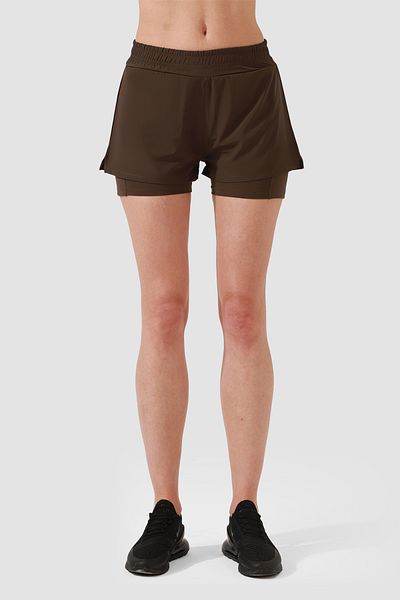 Superstacy Lille Bitter Brown Short Sports Leggings