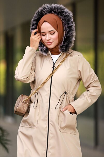 Bestenur Παλτό Mandes Tunnel Belted 592 - Stone