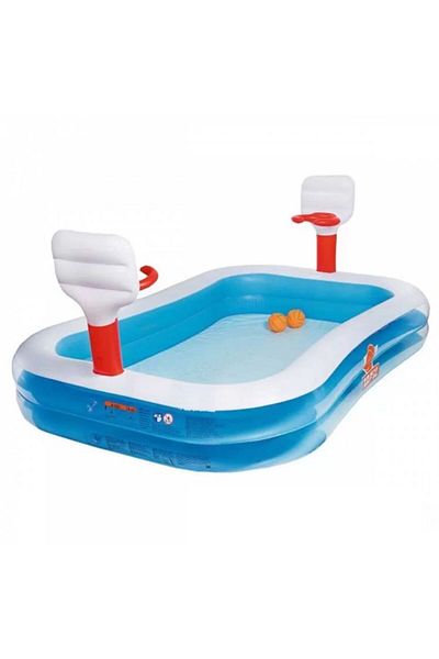 BYCEGU 254x168x102 CM - Basketball Hoop Inflatable Water Pool Game Pool