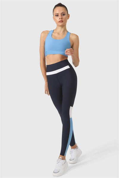 Superstacy Bustieră sport albastră cu bretele încrucișate