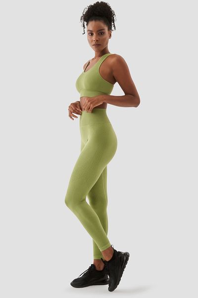 Superstacy Rhea High Waist Seamless Green Sports Leggings