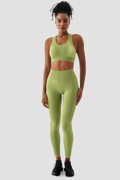 Superstacy Rhea High Waist Seamless Green Sports Leggings