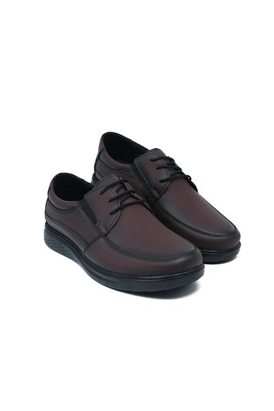 MAGIC SHOES Класически сезонни обувки за баща от естествена кожа в цвят бордо