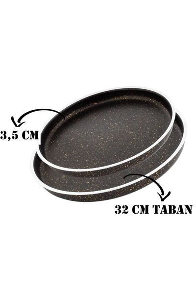 Yıldız çelik Granit Pizza ve Künefe Tabağı & Tepsisi 32 cm