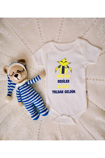 SPARKLY BABY ORGANİK %100 PAMUKLU 9 AYLIK YOLDAN GELDİM FB BASKILI  Bebek Bod...