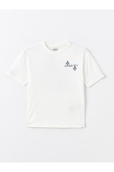 LC Waikiki LCW Girl – T-shirt z krótkim rękawem i nadrukiem z okrągłym dekoltem