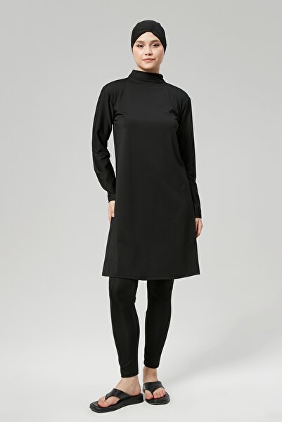 ICOLEXİN Büyük Beden Tam Kapalı Su İtici Hızlı Kuruyan Tesettür Mayo Takım