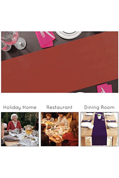 Meral Kurşun Collection Meral Lead Linen Runner - Liquid Proof, 40x160