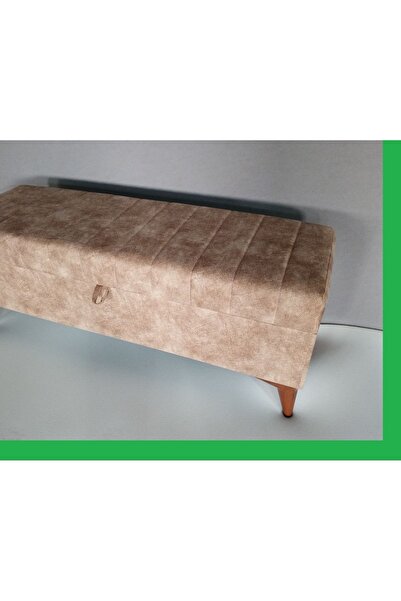 YUSE MOBİLYA VE AKSESUAR 140x40x45 Cayz Yatak Ucu Puf S.kahve