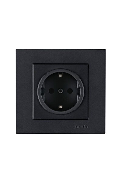 Genel Markalar Arvia Füme Topraklı Priz Çerçeveli