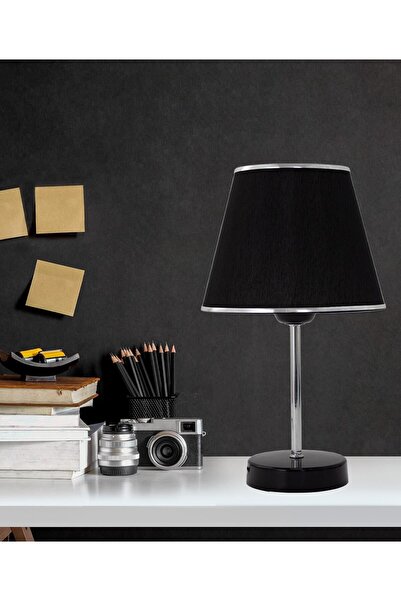 Vivido Abajur Black Modern Chrome Sapphire Lampshade