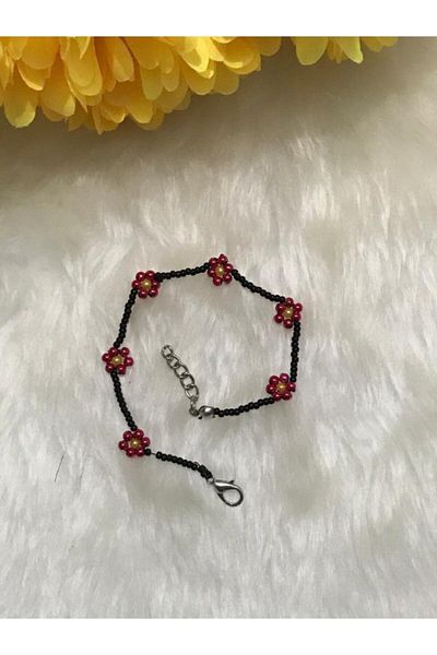 Beykan Anklet Flower Patterned
