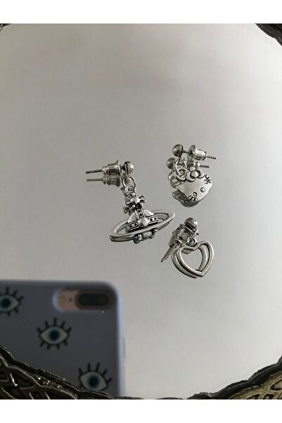 bohemian takı tasarim Minimal Anime Nana Ve Hello Kitty Küpe Seti