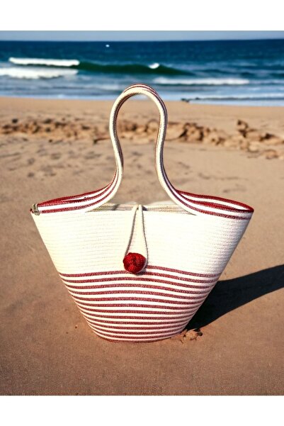 AYŞE SERHOŞOĞLU HOME DESİGN Straw Bag, Beach Bag