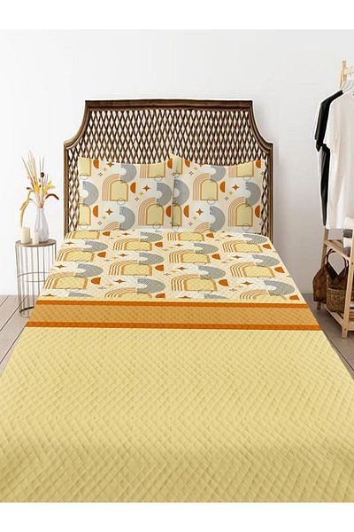 Else Dekor Double Minimalist Pique Set - Patterned Printed Bedspread