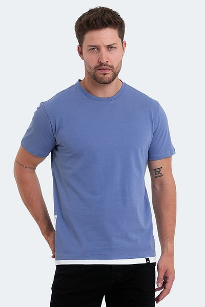 Slazenger Μπλε ανδρικό μπλουζάκι VISITOR