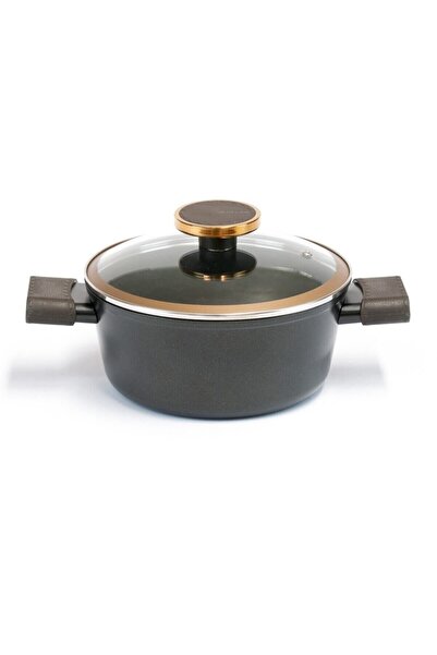 NEOFLAM Nobless Aluminum Deep Casserole with Glass Lid 20 cm X 8 cm