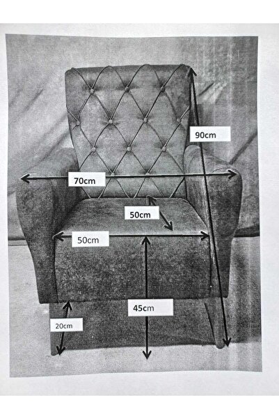 YUSE MOBİLYA VE AKSESUAR Berjer Kapitoneli Füme - Beyaz