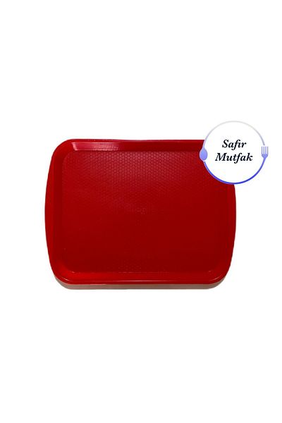 safir plastik صينية الوجبات السريعة الحمراء مقاس 27 × 35 سم، صينية تقديم، صينية تقديم (حجم متوسط)