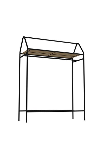 Metallica Concept Home Hanger Siyah Elbise Askılığı Raflı New Design Konfeksiyon Askısı Ayaklı Askılık