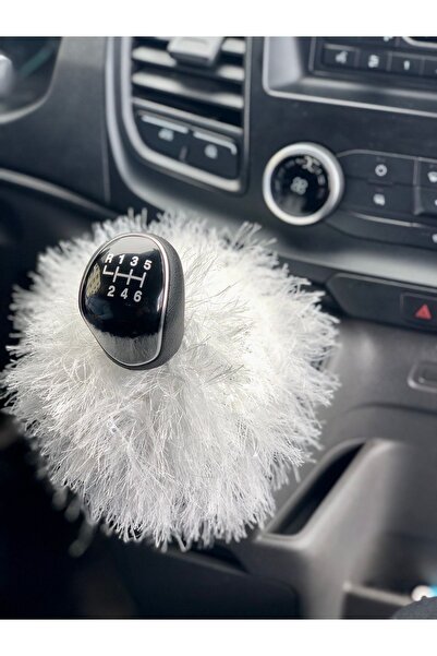 HBSİ Vites Kolu Örgü Süs Beyaz Renk