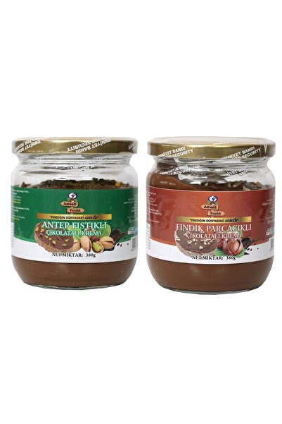 AdressFındık Fındıklı + Antep Fıstıklı Çikolatalı Krema Seti 380 × 2