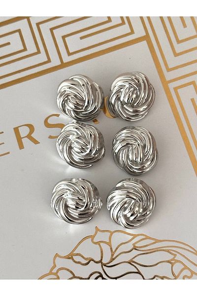 ODDA TASARIM ATÖLYESİ Blazer jacket and coat rope detail silver button 2.3 cm