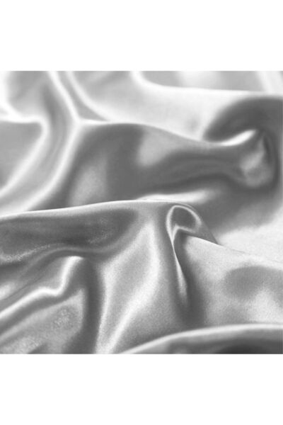 Silk Cocoon Gray Silk Texture Cotton Satin Bedding Set 4 Pieces Double 160X200Cm Fitted Sheet Included