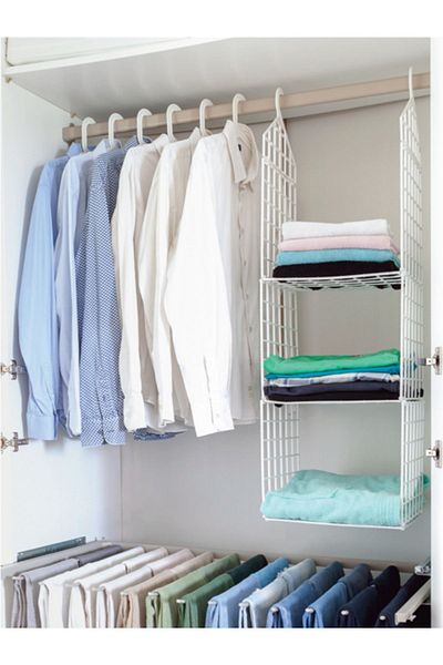 BALATLI Padded Closet Organizer Plastic Shelf Organizer