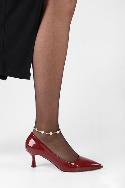 SOLMAZ JAVIER Claret Red Patent Leather STILETTO