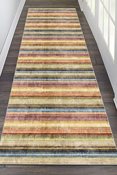 Thalia Home Kaymaz Tabanlı Yıkanabilir Baskılı Mutfak Halısı Halı Yolluk