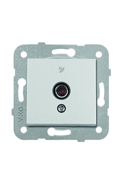 Artline Novella Metallic White Satellite Socket with F Connector Finite Frameless 92605697